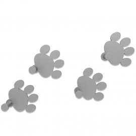  CalleaDesign - Orme - Appendiabiti da parete - Colore: Alluminio - SKU: 53-13-2-2 