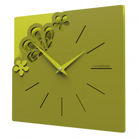  CalleaDesign - Merletto - Orologio da parete piccolo - Colore: Verde Oliva - SKU: 56-10-1-54 