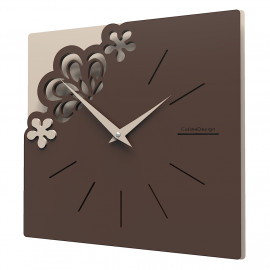  CalleaDesign - Merletto - Orologio da parete piccolo - Colore: Cioccolato - SKU: 56-10-1-69 