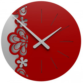  CalleaDesign - Merletto - Orologio da parete grande - Colore: Rubino - SKU: 56-10-2-65 