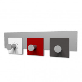  CalleaDesign - CoatRack - Attaccapanni da parete piccolo in legno per ingresso - Colore: Rubino - SKU: 58-13-2-65 