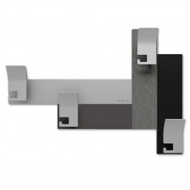  CalleaDesign - CoatRack - Attaccapanni da parete moderno per ingresso - Colore: Grigio - SKU: 58-13-3-84 