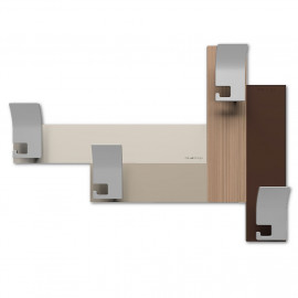  CalleaDesign - CoatRack - Attaccapanni da parete moderno per ingresso - Colore: Noce Canaletto - SKU: 58-13-3-85 