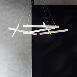  Maytoni - Line - Sospensione moderna a led per salotto o ufficio - 1 Lampadina Led Integrato 75W - Lumen 2600 - Gradi Kelvin 3000k Luce Calda - IP20 - SKU: MOD016PL-L75 