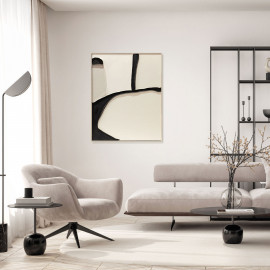  Agave - Quadro astratto dipinto a mano su tela di cotone con cornice Slipper 80x100 - SKU: AG170353 
