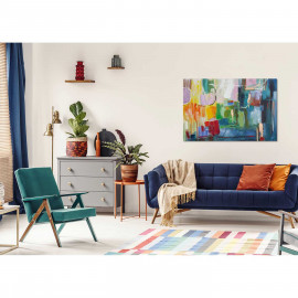  Agave - Quadro moderno astratto dipinto a mano su tela "Pittura Astratta" 120x80 - SKU: AG110029 