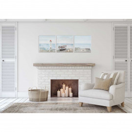  Agave - Quadro moderno marino su tela 30x30 Sea Landscape set 3pz - SKU: AG090016 