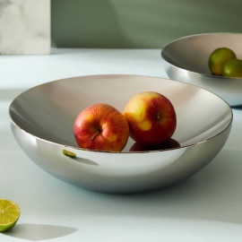  Alessi - Double - Ciotola in acciaio rotonda piccola a doppia parete in stile moderno ed elegante - SKU: DUL02/25- 