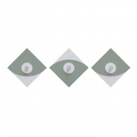  CalleaDesign - Eleonora - Appendiabiti da parete moderno in legno con 3 pomelli - Colore: Salvia - SKU: 13-026-56 