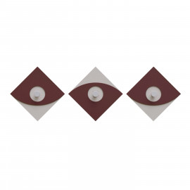  CalleaDesign - Eleonora - Appendiabiti da parete moderno in legno con 3 pomelli - Colore: Marsala - SKU: 13-026-66 