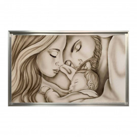  Art Maiora - Capezzale moderno dipinto a mano su tela in cotone "Legame di Vita" 110x65 - Colore: Toni Caldi - SKU: LDVT-S-TC 
