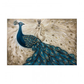  Art Maiora - Quadro moderno figurativo dipinto a mano su tela di cotone "Gioiel" 120x80 - Colore: Ottanio - SKU: GIOL-G-O 