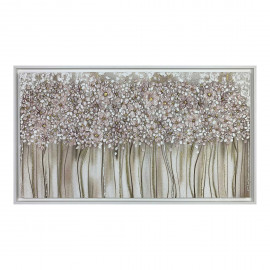  Art Maiora - Quadro moderno floreale dipinto a mano su tela "Bouquet" 130x70 dettagli in oro - Colore: Toni Caldi - SKU: BQT-M-ST 