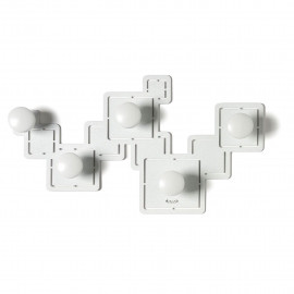 Arti e Mestieri - Malago - Appendiabiti da parete in metallo dal design moderno - Colore: Bianco Marmo - SKU: 0AP5256C158 