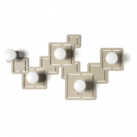  Arti e Mestieri - Malago - Appendiabiti da parete in metallo dal design moderno - Colore: Sabbia - SKU: 0AP5256C68 