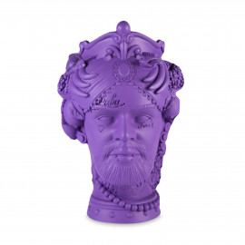  Baci Milano - Sagrada Familia - Scultura piccola da tavolo o da appendere con testa uomo "il trasgressivo" - Colore: Viola - SKU: CAME.SAG06C 
