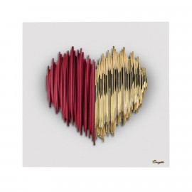  Bongelli Preziosi - Cuore Stilizzato - Quadro moderno con pannello in legno e cuore in marmorino - SKU: ME2692/2 