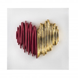  Bongelli Preziosi - Cuore Stilizzato - Quadro piccolo moderno con pannello in legno e cuore in marmorino - SKU: ME2692/1 