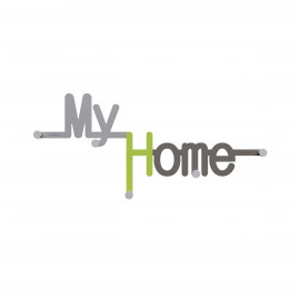  CalleaDesign - MyHome - Appendi abiti da parete in legno dal design moderno con scritta - Colore: Verde Mela - SKU: 13-020-76 