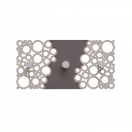 CalleaDesign - Bollicine - Appendiabiti da parete con pannello in legno e 3 pomelli dal design moderno - Colore: Tortora - SKU: 61-13-1-13 