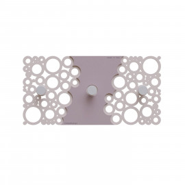  CalleaDesign - Bollicine - Appendiabiti da parete con pannello in legno e 3 pomelli dal design moderno - Colore: Rosa Conchiglia - SKU: 61-13-1-31 