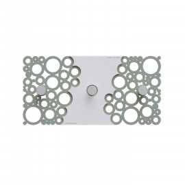  CalleaDesign - Bollicine - Appendiabiti da parete con pannello in legno e 3 pomelli dal design moderno - Colore: Salvia - SKU: 61-13-1-56 