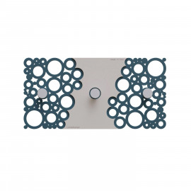  CalleaDesign - Bollicine - Appendiabiti da parete con pannello in legno e 3 pomelli dal design moderno - Colore: Ottanio - SKU: 61-13-1-57 