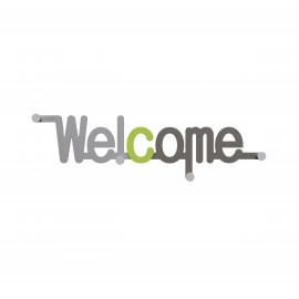  CalleaDesign - Welcome - Appendino da parete in legno dal design moderno con scritta - Colore: Verde Mela - SKU: 13-019-76 