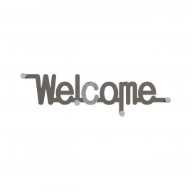  CalleaDesign - Welcome - Appendino da parete in legno dal design moderno con scritta - Colore: Grigio Sottsass - SKU: 13-019-82 