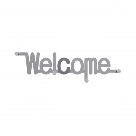  CalleaDesign - Welcome - Appendino da parete in legno dal design moderno con scritta - Colore: Radica Grigia - SKU: 13-019-84 