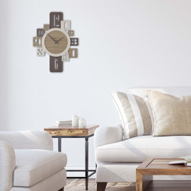  CalleaDesign - Onyx - Orologio da parete in legno per cucina o soggiorno di design moderno - SKU: 10-132 