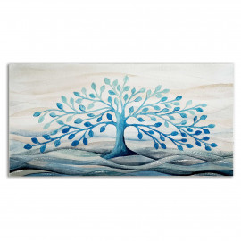  Cartapietra - Albero della Vita - Quadro piccolo con bassorilievo dipinto a mano con retro in legno massello - SKU: QL1005001 