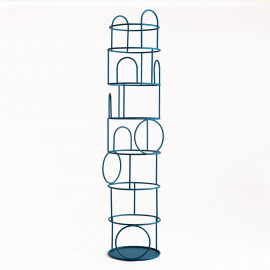  Formae - Appendiabiti da terra in acciaio di design moderno "Zenobio" - Colore: Blu - SKU: ZENOUU5009 
