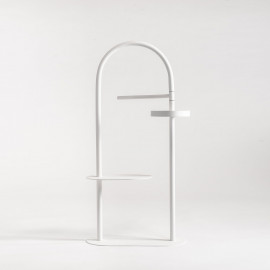  Formae - Servomuto in acciaio verniciato in stile moderno per camera da letto "Archetto" - Colore: Bianco - SKU: ARCHUU9016 