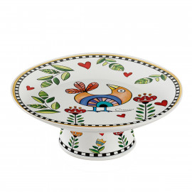  Egan - Cocoricò - Alzata per dolci in porcellana dal design moderno - Colore: Giallo - SKU: 228031 