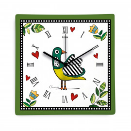  Egan - Cocoricò - Orologio da parete in ceramica dal design moderno ed elegante - Colore: Verde - SKU: 228040 
