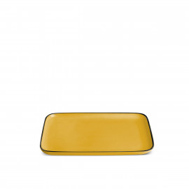  Egan - Cocoricò - Vassoio rettangolare in porcellana dal design moderno - Colore: Giallo - SKU: 228044 