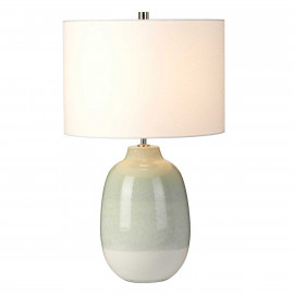  Elstead Lighting - Chelsfield - Lampada da tavolo con base in ceramica e paralume in tessuto dal design moderno - Colore: Verde Acqua - 1 Lampadina E27 60W - IP20 - SKU: CHELSFIELD-TL 