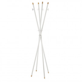  Emporium - Mikado - Appendiabiti da terra in metallo con dettagli in plwexiglass - Colore: Bianco - SKU: E120206008 
