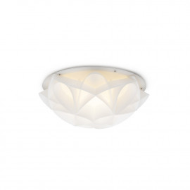  Emporium - Gemma - Plafoniera rotonda moderna con diffusore in pvc piccolo con 2 lampadine - Colore: Bianco - 2 Lampadine E27 70W - IP20 - SKU: E120043008 