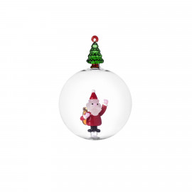  Ichendorf - Christmas Tales - Pallina di natale in vetro con albero e babbo natale - Colore: Trasparente - SKU: 0935209528 