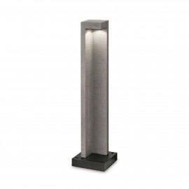  Ideal lux - Titano - Lampione da giardino a led con struttura in resina alta e base in metallo - Colore: Grigio - 1 Lampadina Led Integrato 9W - IP55 - SKU: 24698 