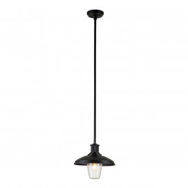  Kichler - Allenbury - Lampada a sospensione per esterni con struttura in acciaio e diffusore in vetro - Colore: Nero - 1 Lampadina E27 40W - IP44 - SKU: KL-ALLENBURY-P-M-BKT 