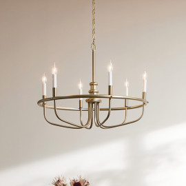  Kichler - Capitol Hill - Lampadario medio in acciaio dal design moderno con 6 lampadine - 6 Lampadine E14 40W - IP20 - SKU: KL-CAPITOL-HILL6 