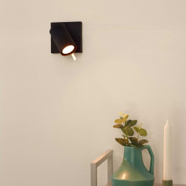  Lucide - Grony - Faretto a LED dimmerabile con struttura in metallo e diffusore orientabile - Colore: Nero - 1 Lampadina GU10 5W - Lumen 320 - Gradi Kelvin 3000k Luce Calda - 20 - SKU: 17998/05/30 