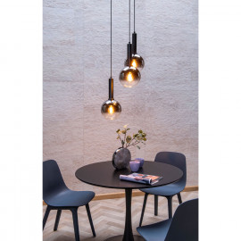  Lucide - Marius - Lampada a sospensione con 3 diffusori pendenti in vetro dal design moderno - Colore: Grigio Fumè - 3 Lampadine E27 40W - IP20 - SKU: 45402/13/30 