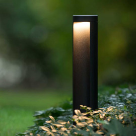  Lucide - Combo - Lampione da giardino a LED con struttura moderna rotonda in alluminio - Colore: Nero - 1 Lampadina Led Integrato 9W - Lumen 200 - Gradi Kelvin 3000k Luce Calda - 54 - SKU: 27874/65/30 