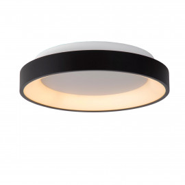 Lucide - Vidal - Plafoniera piccola con struttura rotonda in metallo e diffusore in acrilico - Colore: Nero - 1 Lampadina Led Integrato 20W - Lumen 1700 - Gradi Kelvin 2700k Luce Calda - IP20 - SKU: 46103/20/30 