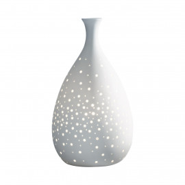  Mascagni - Lampada da tavolo in porcellana forata dal design moderno - Colore: Bianco - 1 Lampadina E27 60W - IP20 - SKU: 20QO1723 