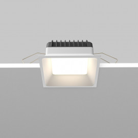  Maytoni - Okno - Faretto a incasso a LED dimmerabile in alluminio dal design moderno per bagno - Colore: Bianco - 1 Lampadina Led Integrato 12W - Lumen 820 - Gradi Kelvin 3000k-4000k-6000k - IP44 - SKU: DL056-12W3-4-6K-W 